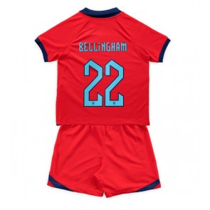 England Jude Bellingham #22 Replika Babytøj Udebanesæt Børn VM 2022 Kortærmet (+ Korte bukser)